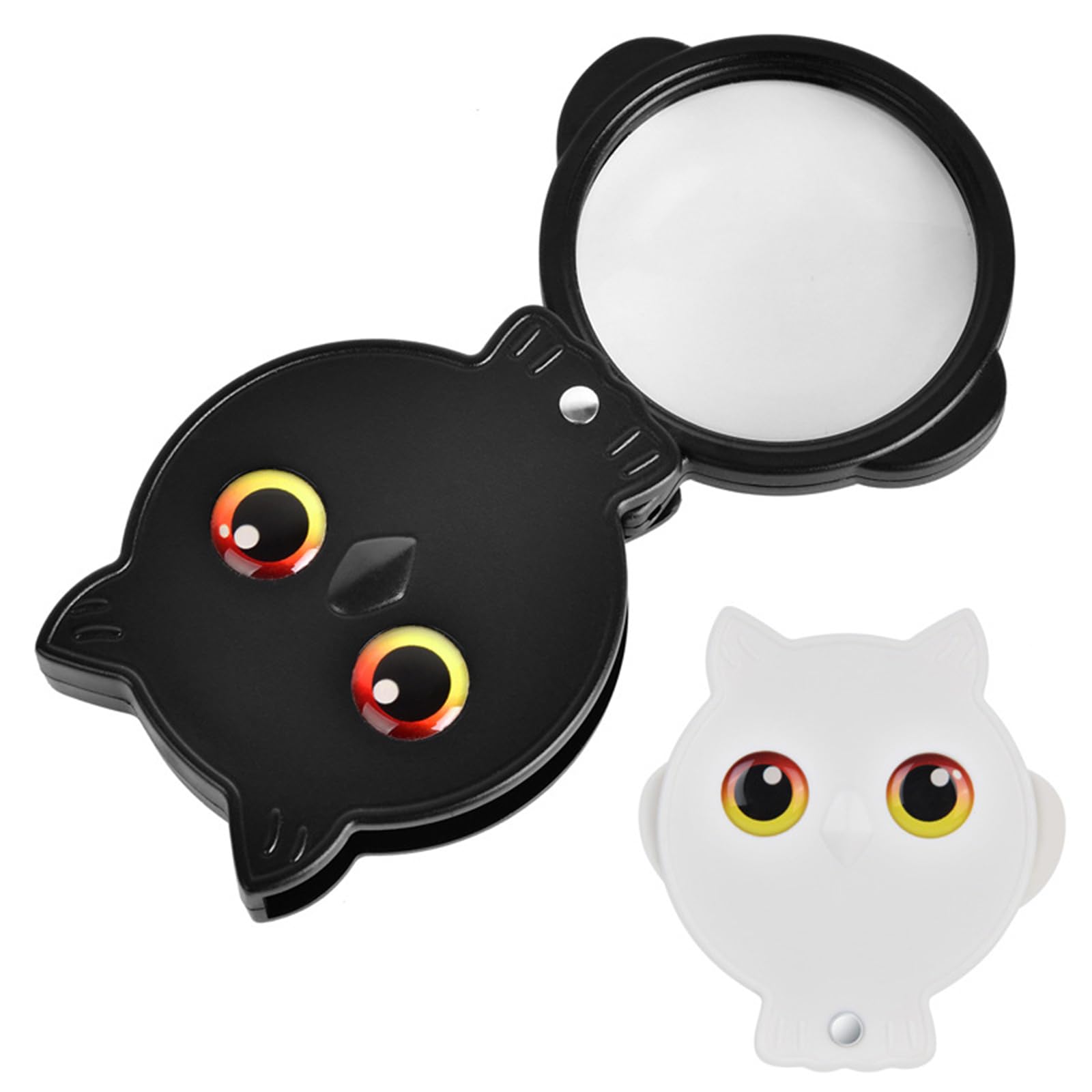 Owl Pattern Magnifier Featuring Foldable Structure and Acrylic Lens for Detailed Observation Tasks and Adventure Portable