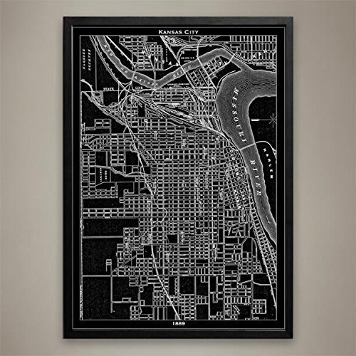 Kansas City Map Print, Home or office Decor Handmade Products