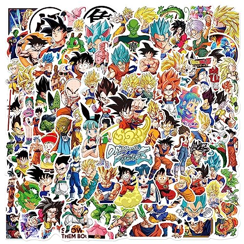 100PCS Popular Classic Anime Stickers for Teens Adults Cartoon Dragon and Ball Vinyl Sticker for Water Bottle Laptop Phone Scrapbooking Journaling for Party Supply Favor Decor (LZ)