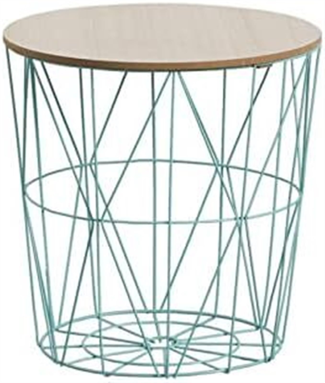 Portemanteau table ronde bois 33,5x35 cm meuble d'entrée beige