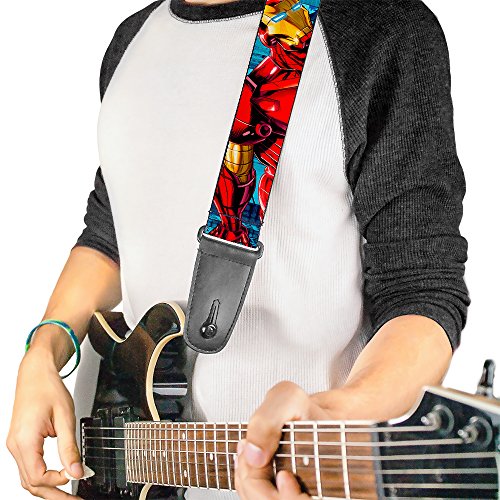 Buckle-Down Sangle de guitare – Dancing Bears Noir/multicolore – 5,1 cm de large – 73,7 à 137,2 cm de long - Les Beatles, Paul McCartney, John Lennon, RIngo Starr, George Harrison Buckle-Down Sangle de guitare – Dancing Bears Noir/multicolore – 5,1 cm de large – 73,7 à 137,2 cm de long – Image 3
