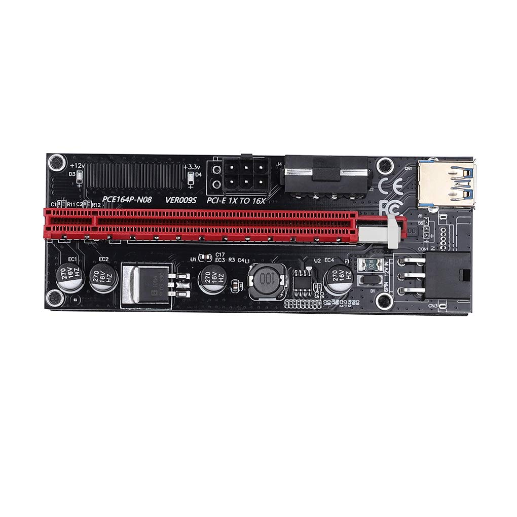 5 Set PCI-E Verlängerungskabel Power Board USB 3.0 6 Pins 1X auf 16X Display-Karte Portable Mini Home Video Supplies Miner Weiß