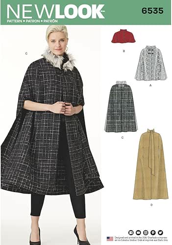 NEWLOOK Sewing Pattern D0730/6535 - Misses' Capes in Four Lengths,