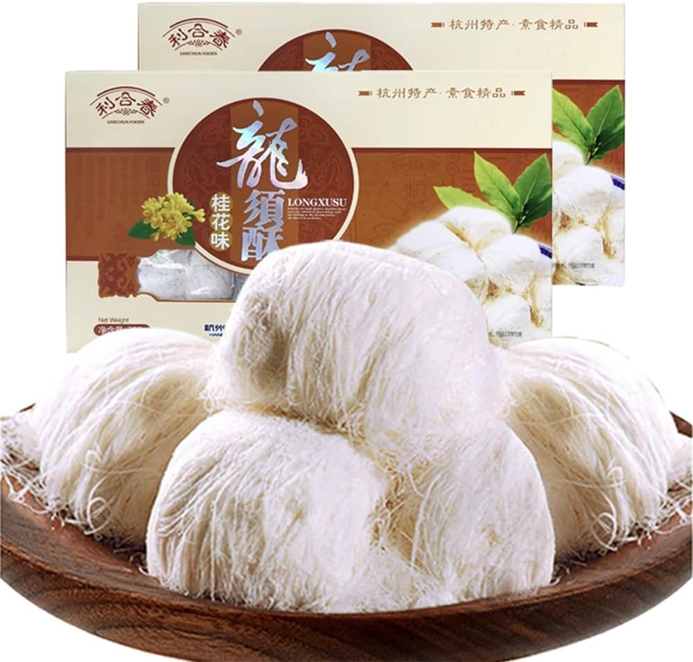 Longshi Sugar, Fluffy and Delicate Texture, Crispy and Silky Texture, Sweet but Not Greasy Chinese Sweets, Chinese Snacks, Chinese Snacks, Gummies, Chinese Snacks, Desserts, Chinese Traditional