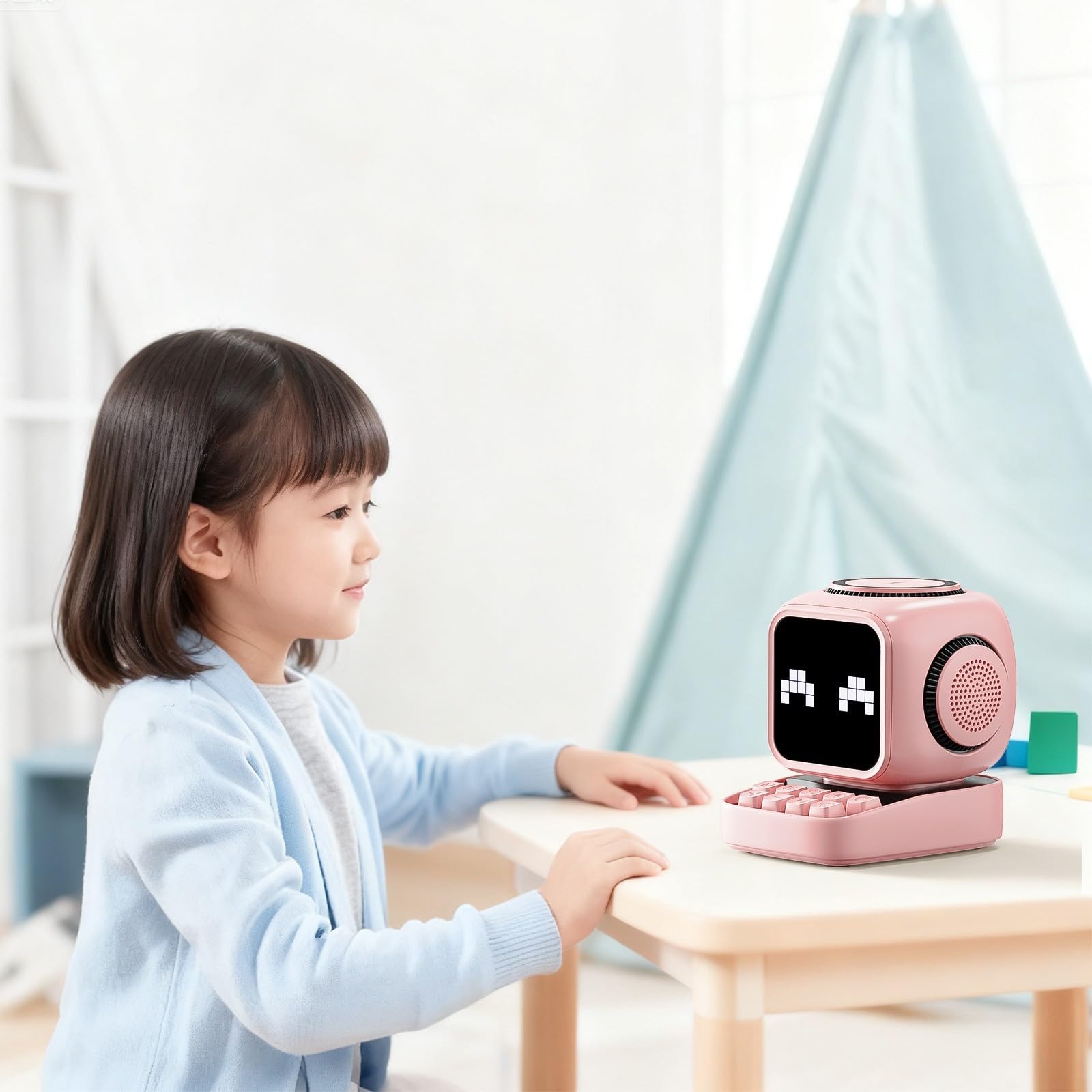Enceinte Rétro 10W Son Puissant Chargeur Fil Enceinte Rétro 10W(Army Green)