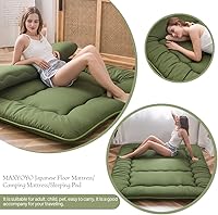 Vista 114 de Colchón futón japonés de piso gris constelación, de piso tatami, portátil, para acampar, para niños, sofá cama plegable enrollable con protector