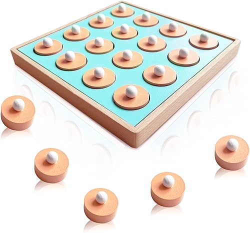 Juego de mesa de ajedrez de madera para niños, juego educativo de memoria para desarrollo de aprendizaje temprano de prekindergarten