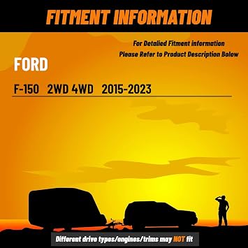 FR1504E Rear Suspension Enhancement Kit | Bump Stop Fit for Ford F-150 2WD 4WD 2015-2023 | Rear Air Helper Spring | Rear Leaf Spring Suspension Kit | Set of 2