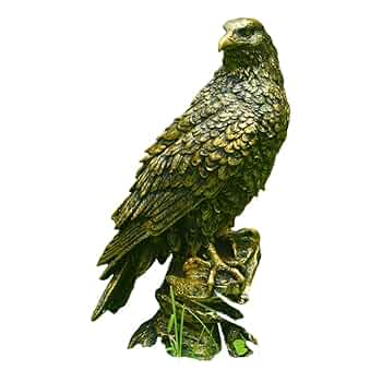Amazon | Kirnuo最強の猛禽類、鷲、鷲の置物、鳥よけ、庭飾り