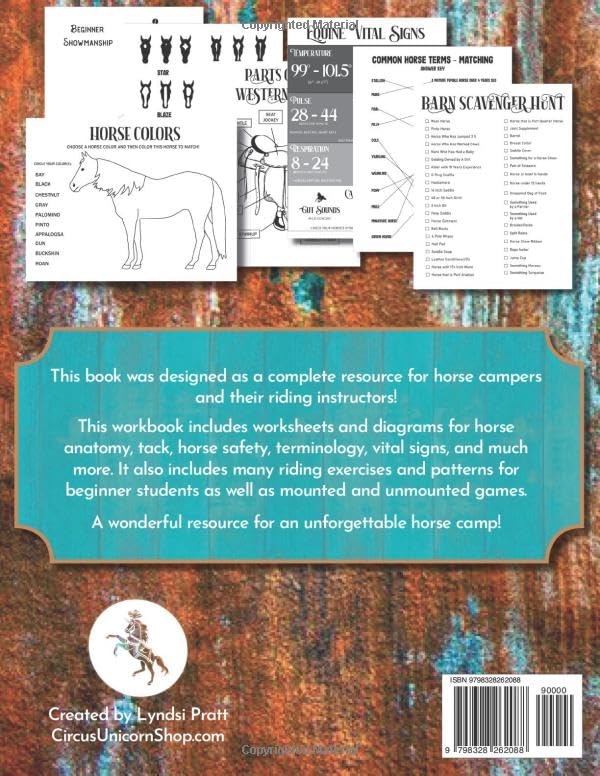 The Horse Camp Workbook: Riding Lessons, Horseback Challenges, Unmounted Games, Horse Worksheets and Equine Knowledge - Image 2