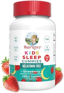 MaryRuth's Kids Sleep Gummies | Sugar Free | NO Melatonin Gummies with L Theanine, Lemon Balm, Chamomile, Vitamin B6 | Relaxation & Sleep Support for Kids 2+ | Vegan | Non-GMO | Gluten Free | 60 Count