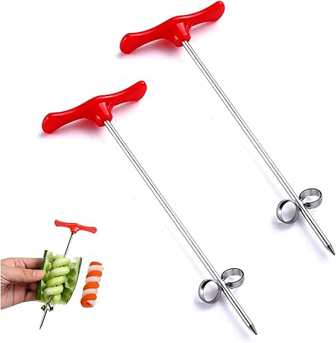 Cuchillo en espiral de frutas, verduras, herramienta de tallado de zanahoria, pepino, tornillo en espiral, cortador manual de tornillo en espiral,