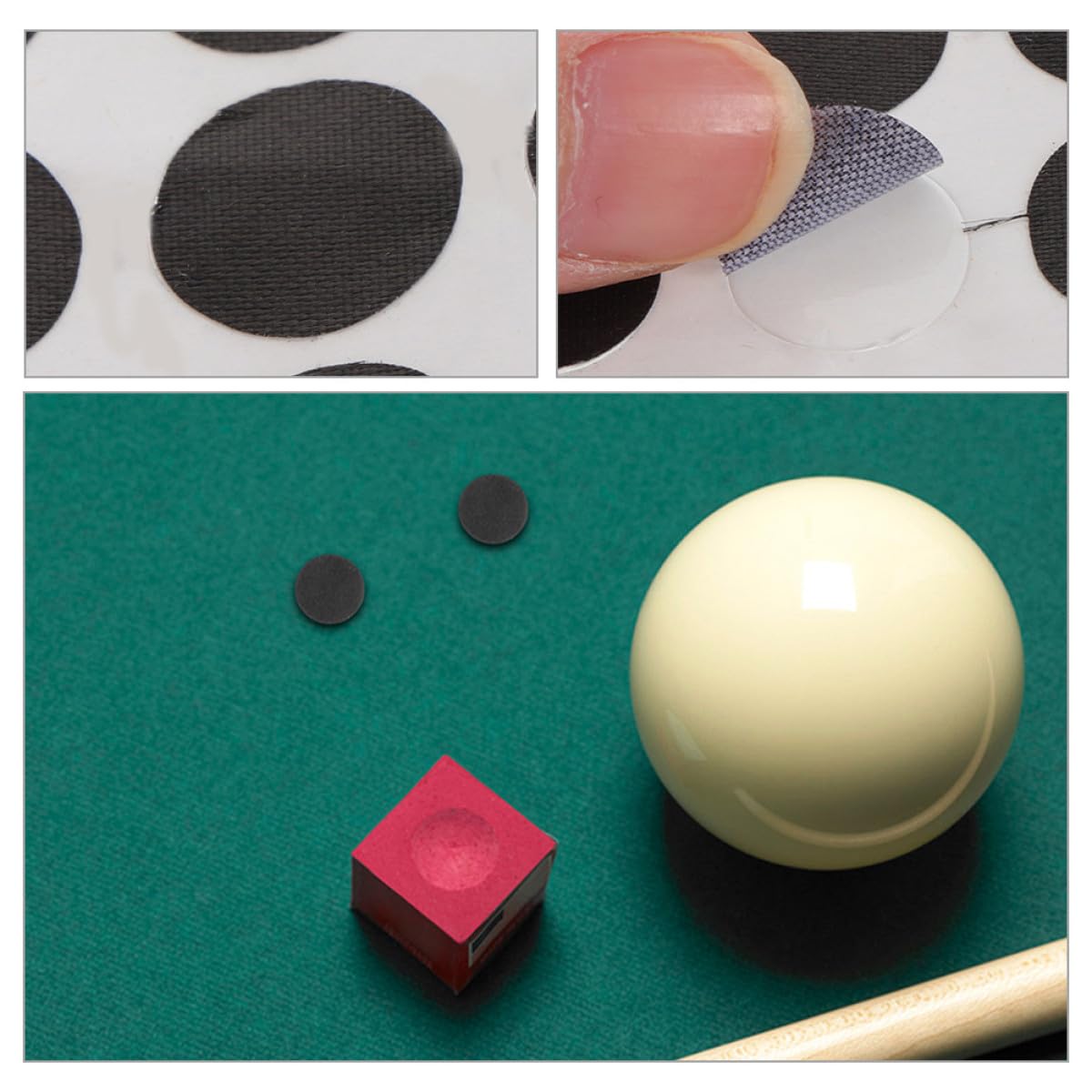 Pegatinas Localizadoras de Puntos Negros para Mesa de Billar, 3 Hojas para Marcado Preciso en Juegos de Billar y Snooker Americano — view 6