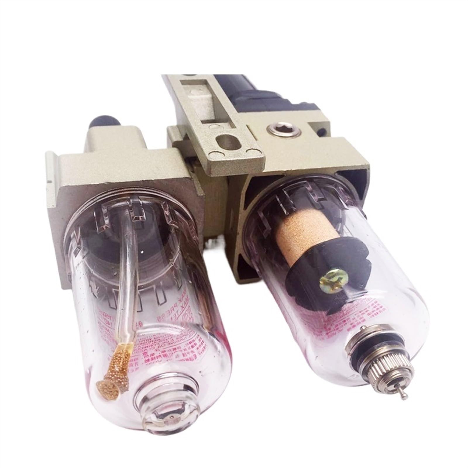 AC2010-02 G1/4 Bomba separadora de Agua y Aceite neumática Filtros de Suministro de Drenaje Manual Válvula reguladora de compresor de Aire Filtros de Aire(AC2010-02 Add SM PM,Fiber Core)