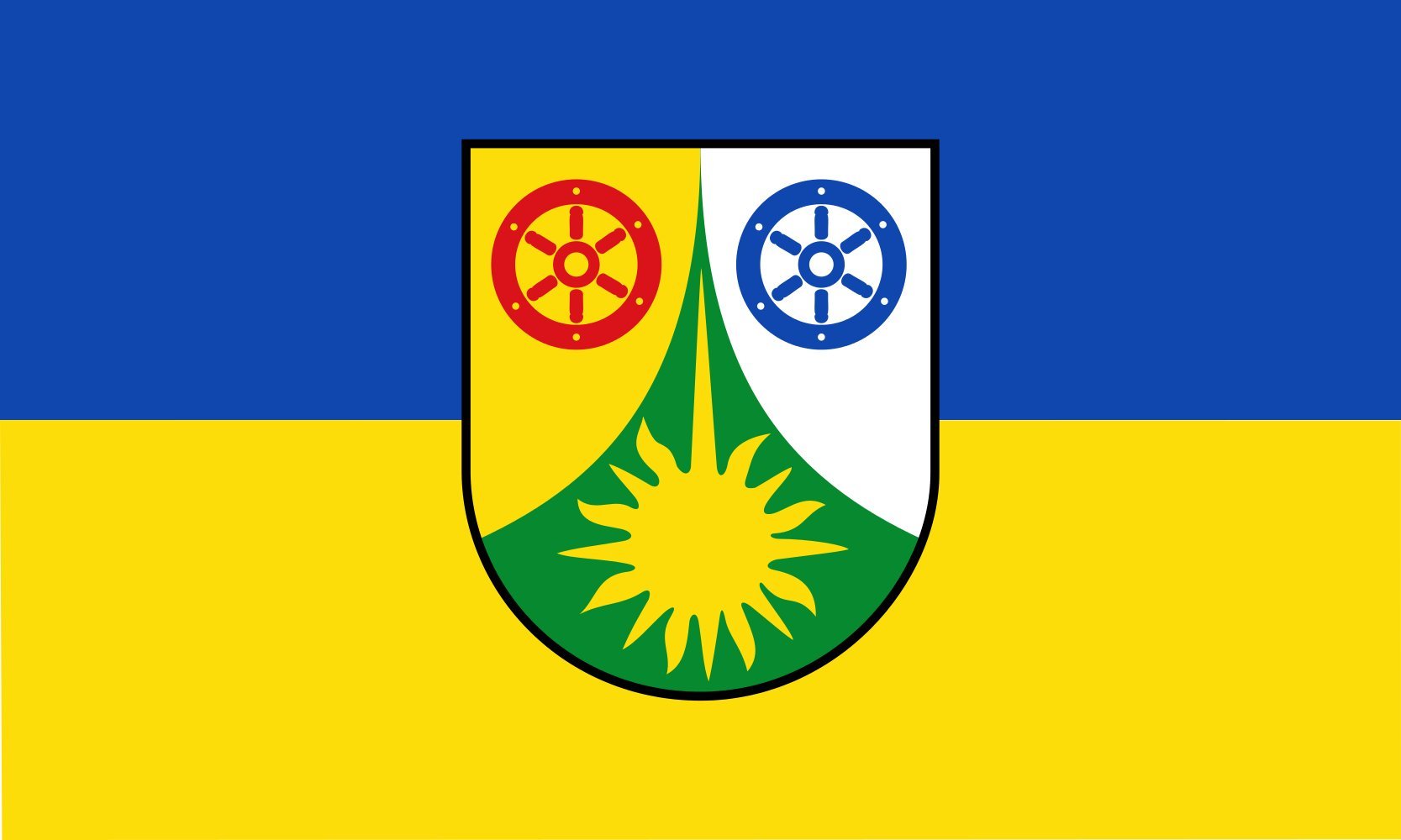 Drapeau Mont-Tonnerre paysage grand format résistant aux intempéries