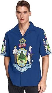 Hawaiian Button Up Short Sleeve Shirt Men Stylish Small