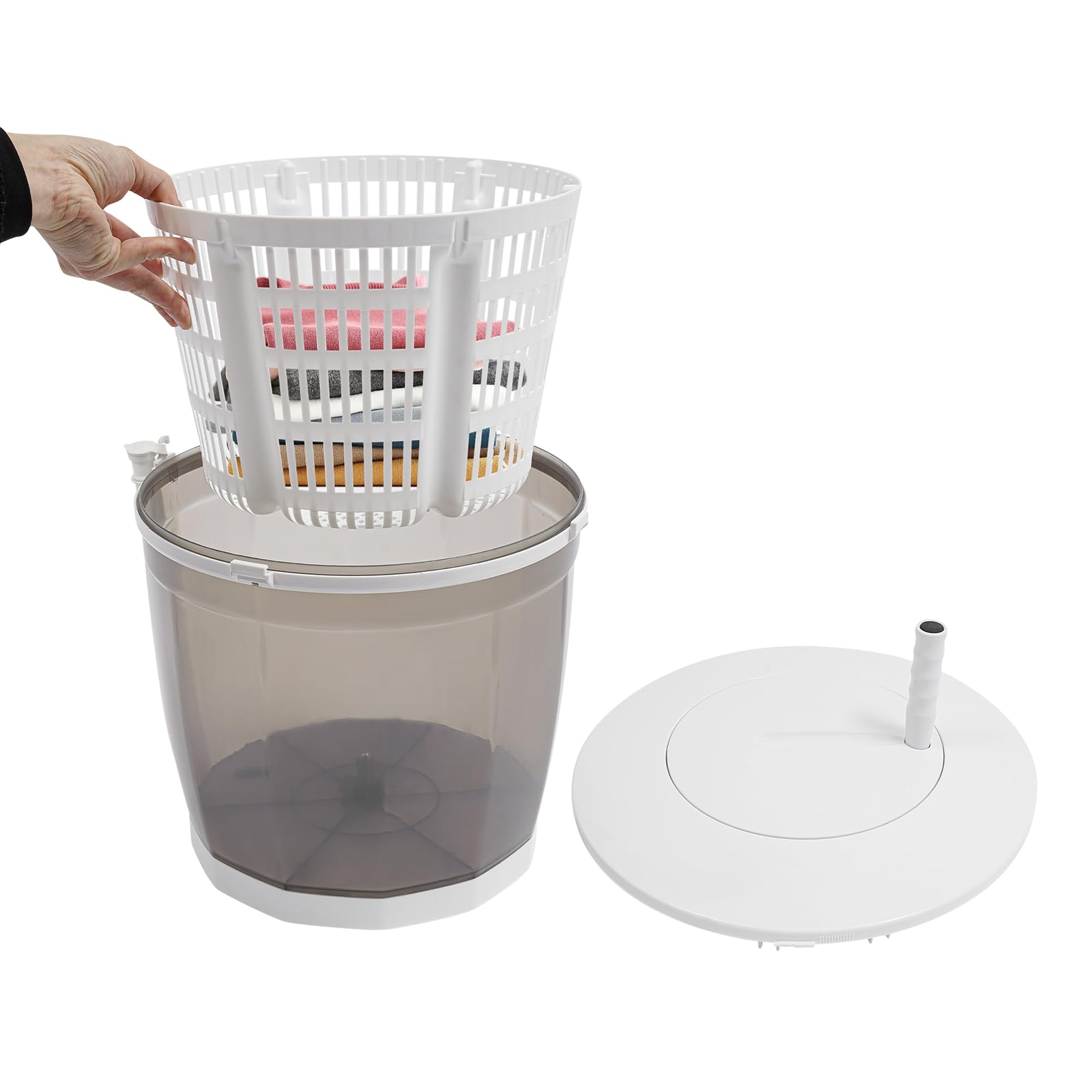 Lavatrice a mano, mini lavatrice da campeggio con centrifuga, 2 kg