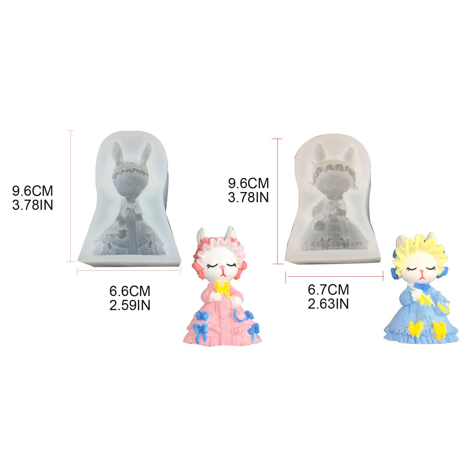 Moules En Silicone Pour La Fabrication De Bougies, Motif Lapin 3D Pour