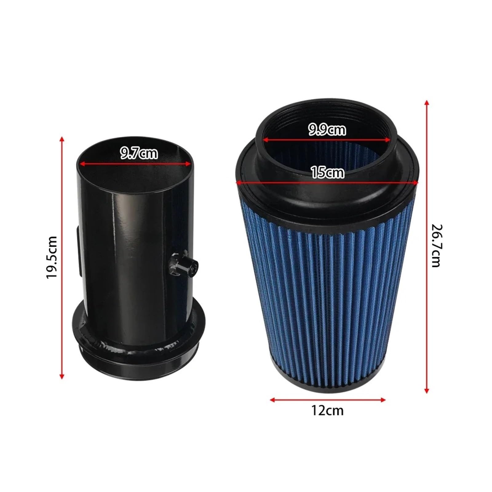 Tubo Entrada Aire Motor Kit Admisión Aire Frío Aluminio Para Ford Para F-250 Para F-350 Para F-450 2008-2010 64 L Filtro Aire Powerstroke Diesel