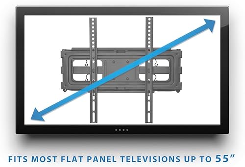 Miniatura 4 de Mount-It! Soporte de pared para TV de movimiento completo, brazos dobles articulados resistentes, soporte de pantalla plana de perfil bajo con