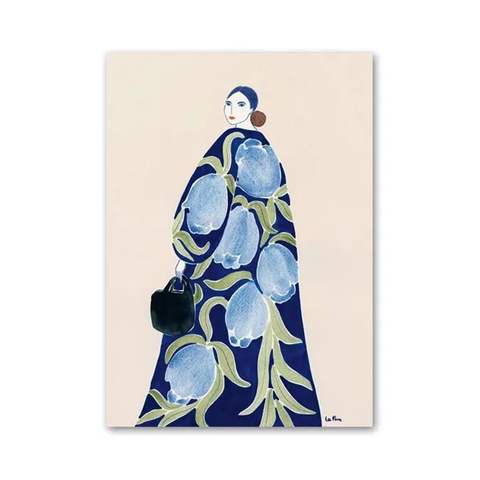 XENITE Wall Art Canvas Prints Tulip Vase Woman Flower Fruit Abstract Gallery Posters No Frame Wall Art Canvas Prints Pictures For Living Room Decor(E,50x70cm)