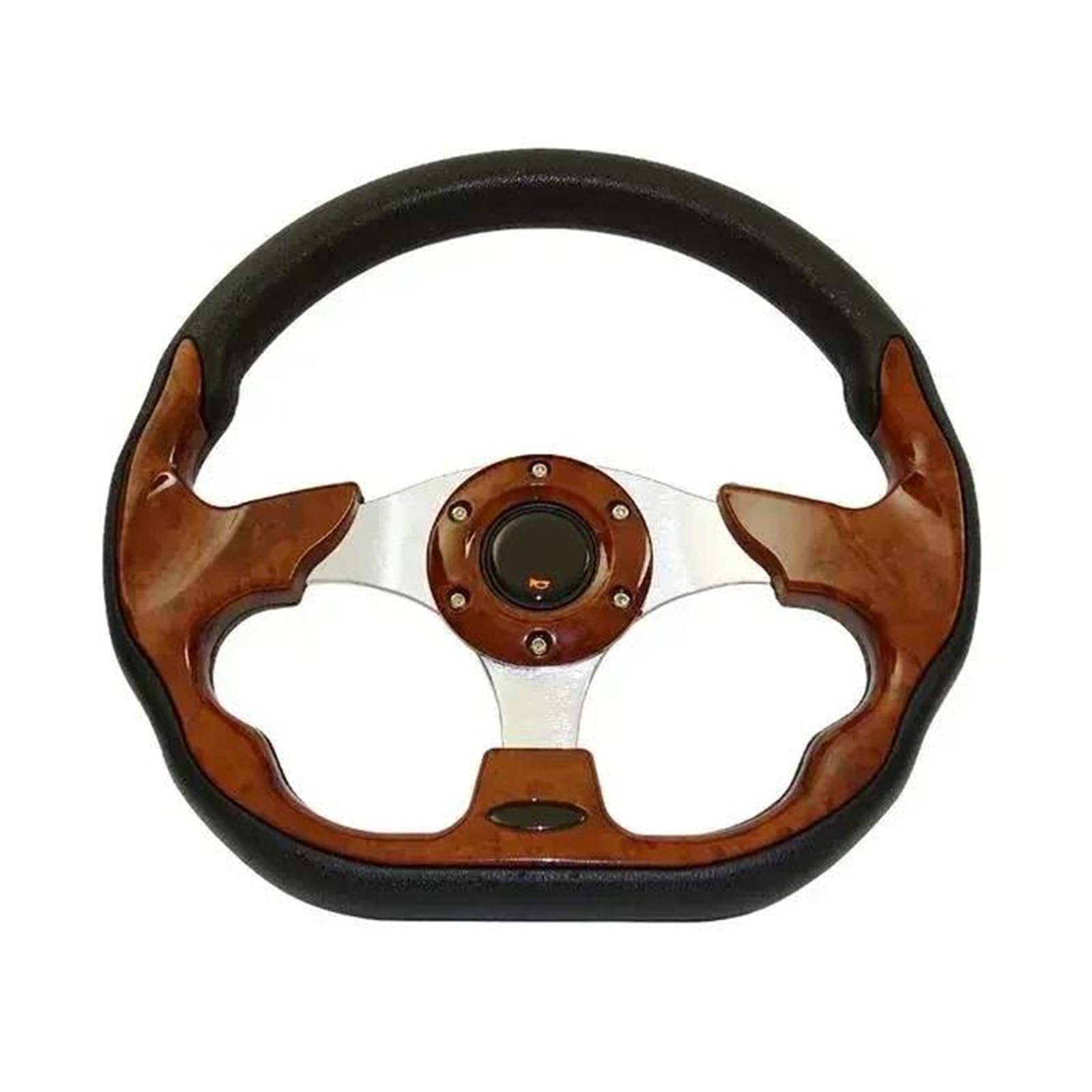 Auto Lenkrad Universelles Auto Rennsportlenkrad Mit Hupenknopf 13 Zoll 320 Mm Lenkrad(Holz)