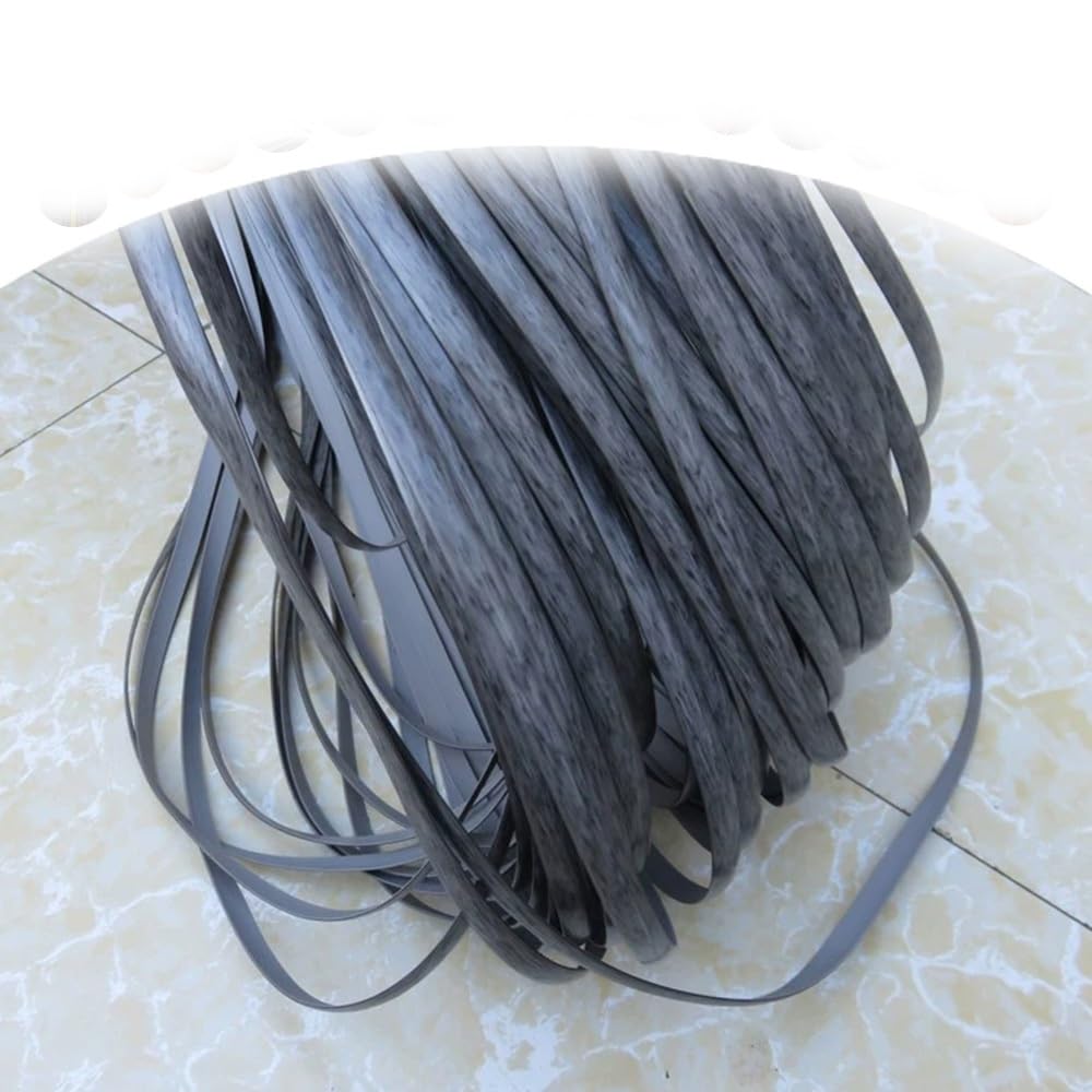 500g Zestaw naprawczy rattanu PE 197 stóp 8 mm Płaski wiklinowy materiał tkacki na krzesło patio Sofa Kosz DIY(Wood Grain Gray)