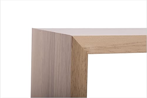 Miniatura 8 de Kiera Grace Juego de tres estantes flotantes cuadrados de madera de diseño rústico y atemporal Cubbi para el hogar, habitación y oficina, 5