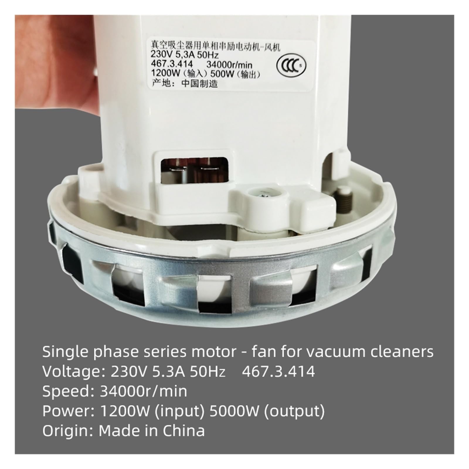 Motor del Colector De Polvo. Compatible con Mirka. Accesorios For Aspiradoras De Molino Seco. Motor del Ventilador del Colector De Polvo De 1200 W.