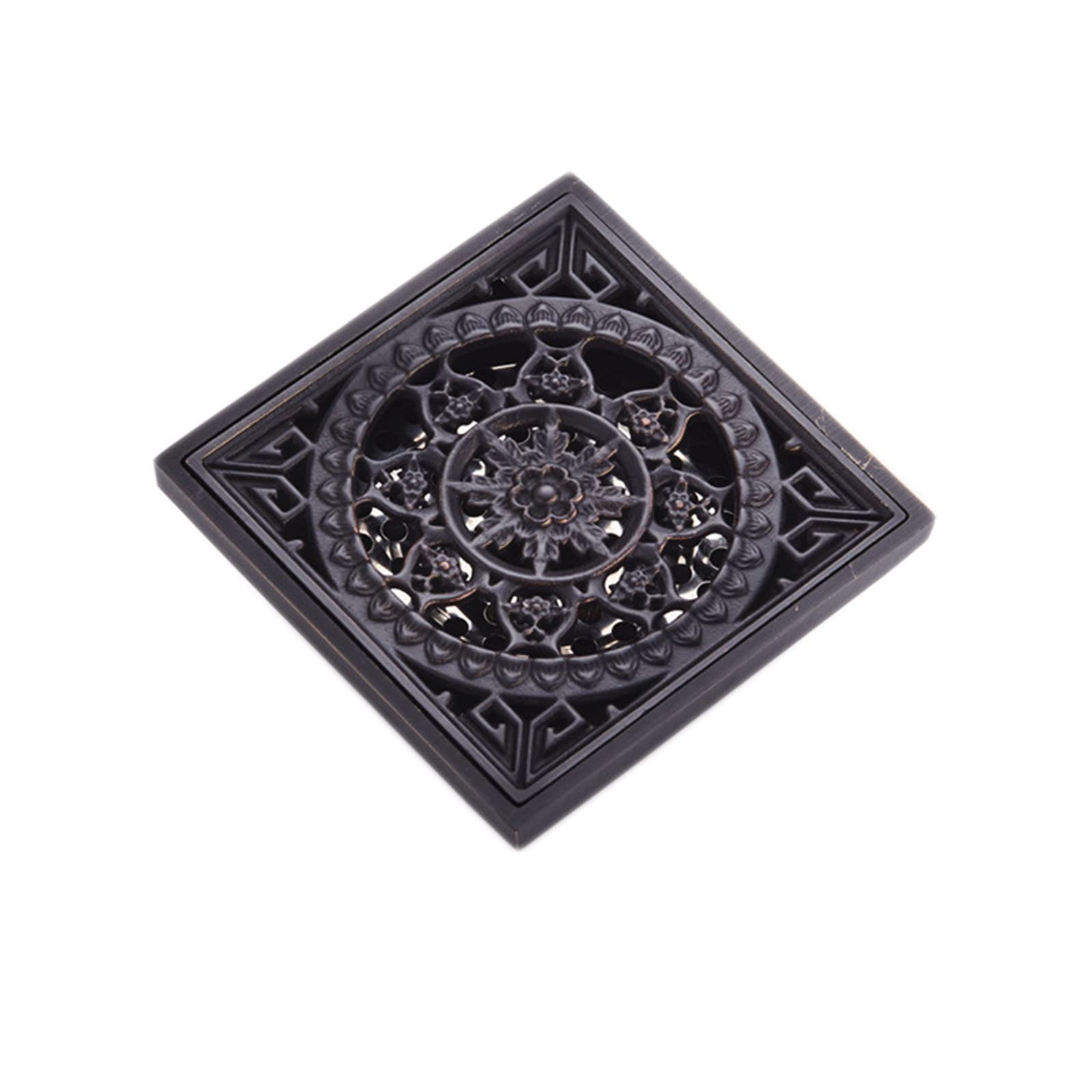 SDJJSAO Floor drain, Insert Square Floor Waste Grates Bathroom Tile Shower Drains Antique Drain Hair Strainer