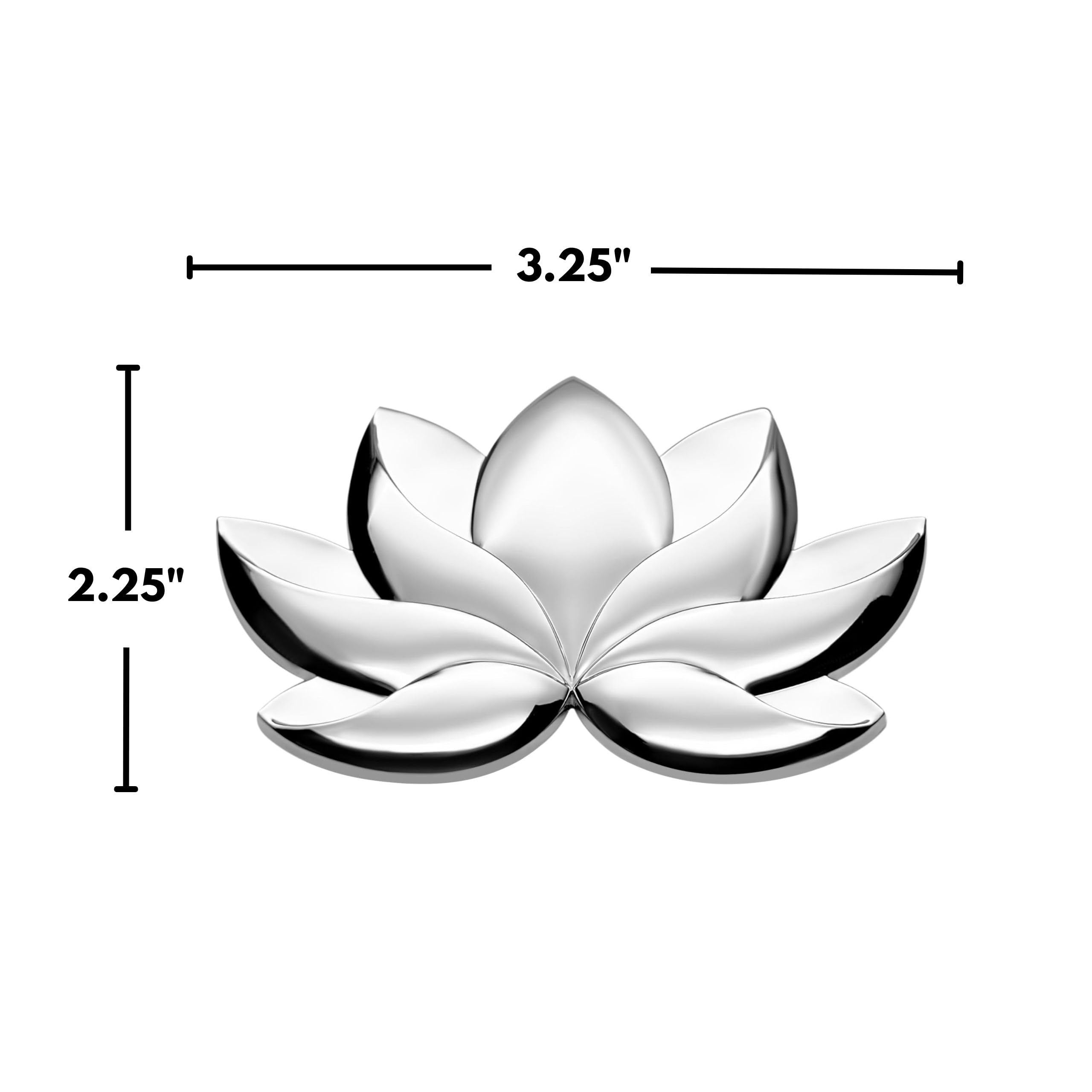 Amazon.com: The Lotus Flower Car Badge Emblem in Chrome – ABS