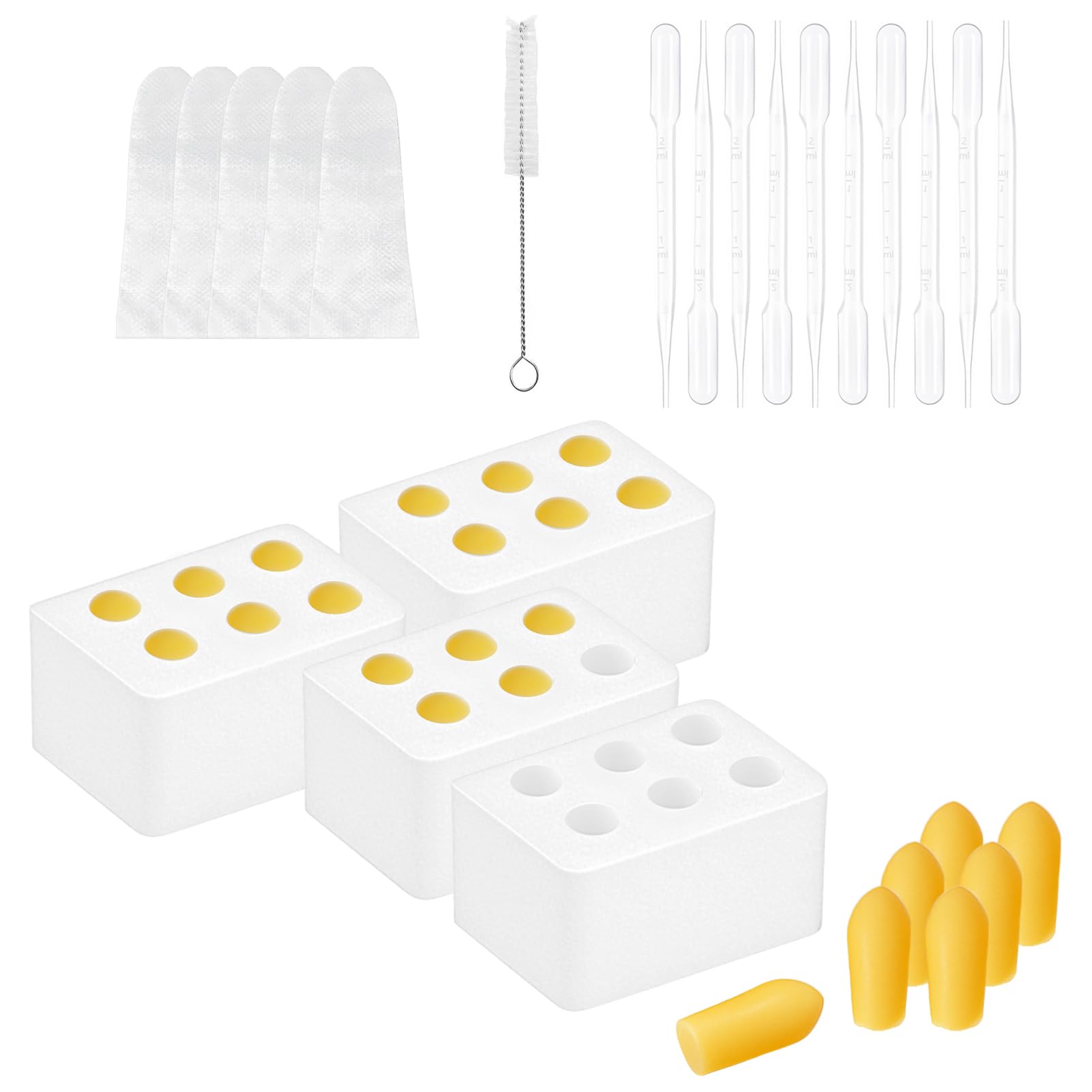 Zestaw silikonowych form do czopków wielokrotnego użytku, 4-pak, 2 ml, do czopków DIY, elastyczne i przyjazne dla środowiska formy dla kobiet, łatwe do czyszczenia i wielokrotnego użytku