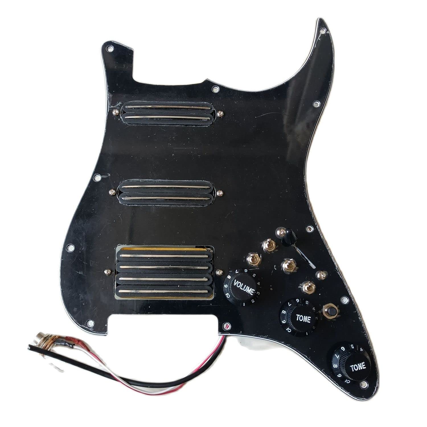 Battipenna Precablato Set Di Pickguard Prewakato Caricato SSH. Alnico Dual Rail Humbucker Per Stratocaster Electric Guitar - Foto 12