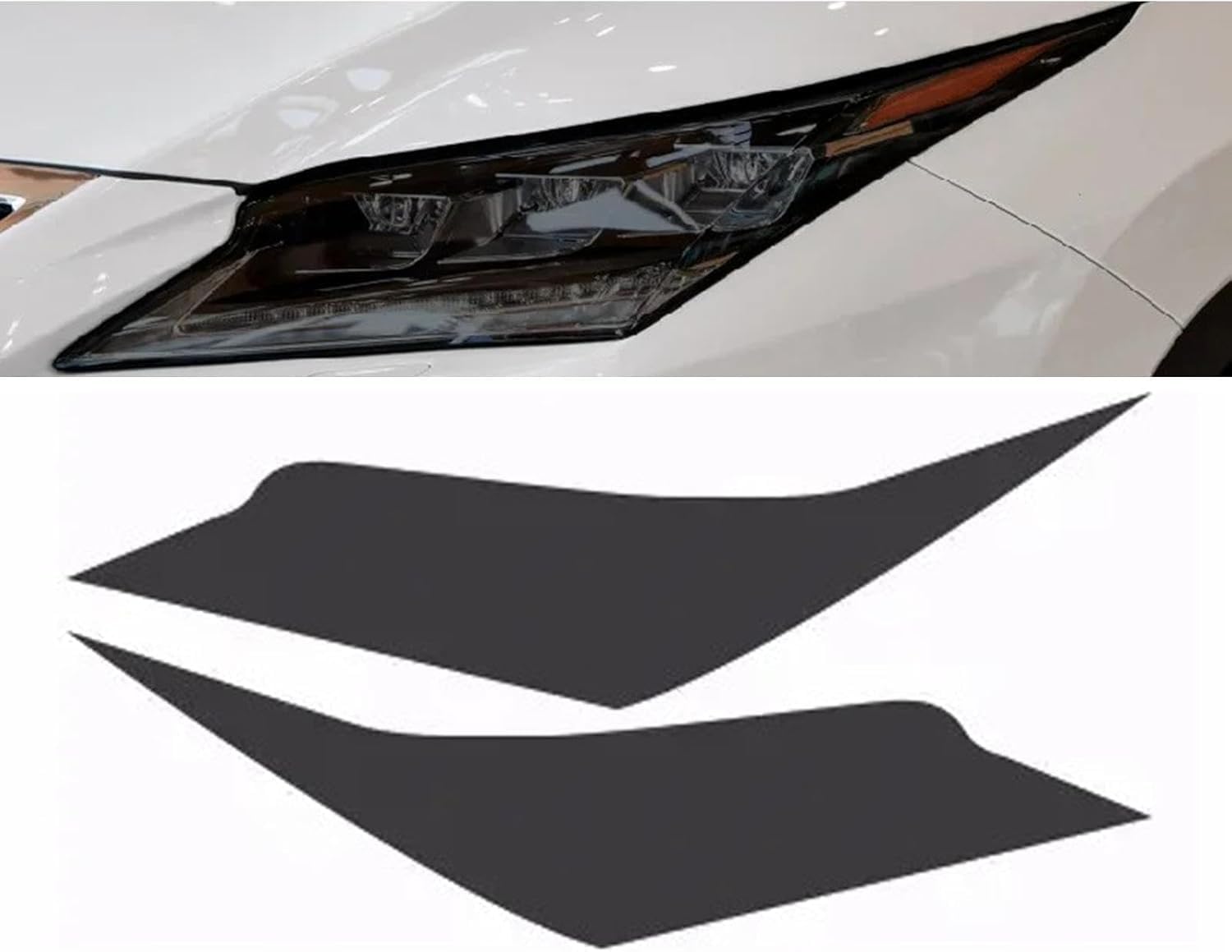 Samlng Blackened Car Front Light Film For Lexus Rx 2016-2019 Transparent Car Headlight Anti Scratch Protection Film Transparent Tpu Sticker