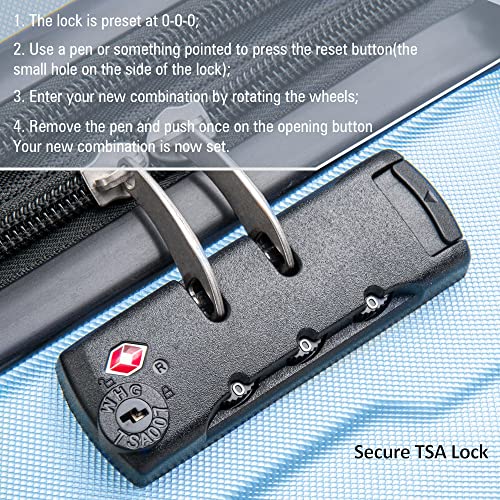 Expanable Spinner Wheel 2 Piece Luggage Set ABS Lightweight Suitcase with TSA Lock 20inch+28inch4