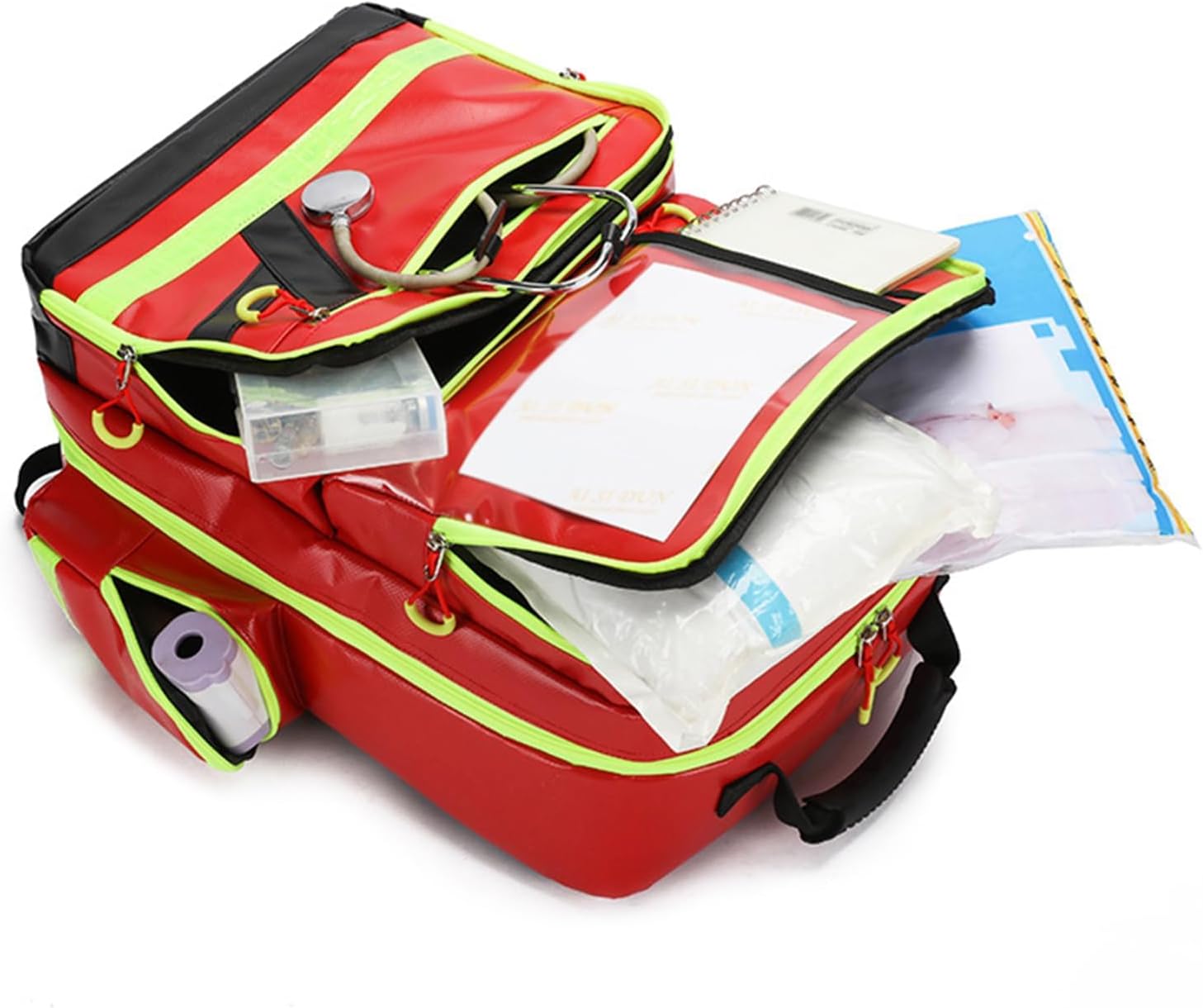 First Aid Responder EMS Emergency Trauma Bag,First Aid Backpack,Multiple Compartment,Backpack Emergency Empty for EMS, Camping, Hiking, Home, Field Trips