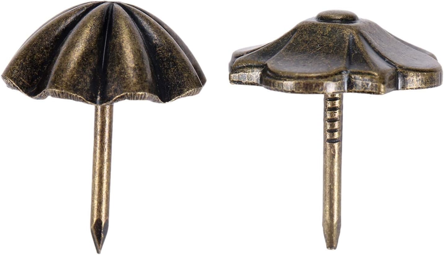 10Pcs Umbrella/Four-Leaf Clover Upholstery Nails Jewelry Wood Box Sofa Furniture Decorative Tacks Studs Pushpin Doornail Usual(Umbrella 20x23mm)