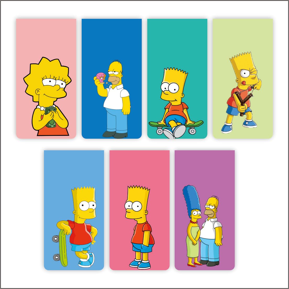 Zesta 3D Cute Magnetic Bookmark Gifts for Book Lovers | Book Marks for Book Lovers | Bookmarks Aesthetic for Books | Cartoon Magnetic Bookmarks (Simpsons, Large)