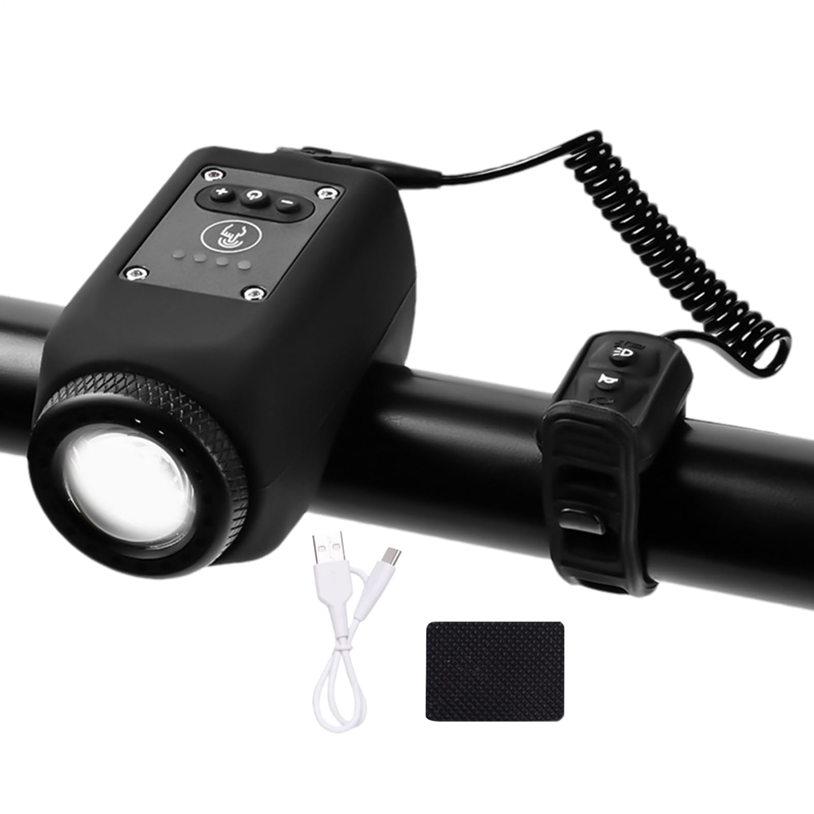 Campanello per bici con allarme forte, ricarica USB, multifunzione, elettronico, per mountain bike