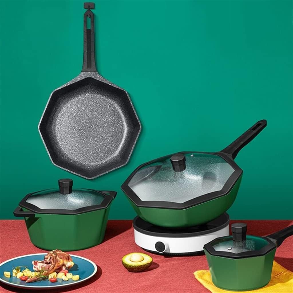 軽量ノンスティックチタン中華鍋、錆びない、健康的な丸底