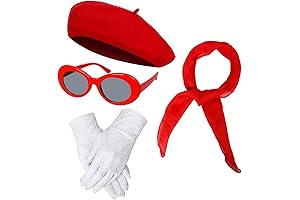 Red Beret French Lady Costume Set