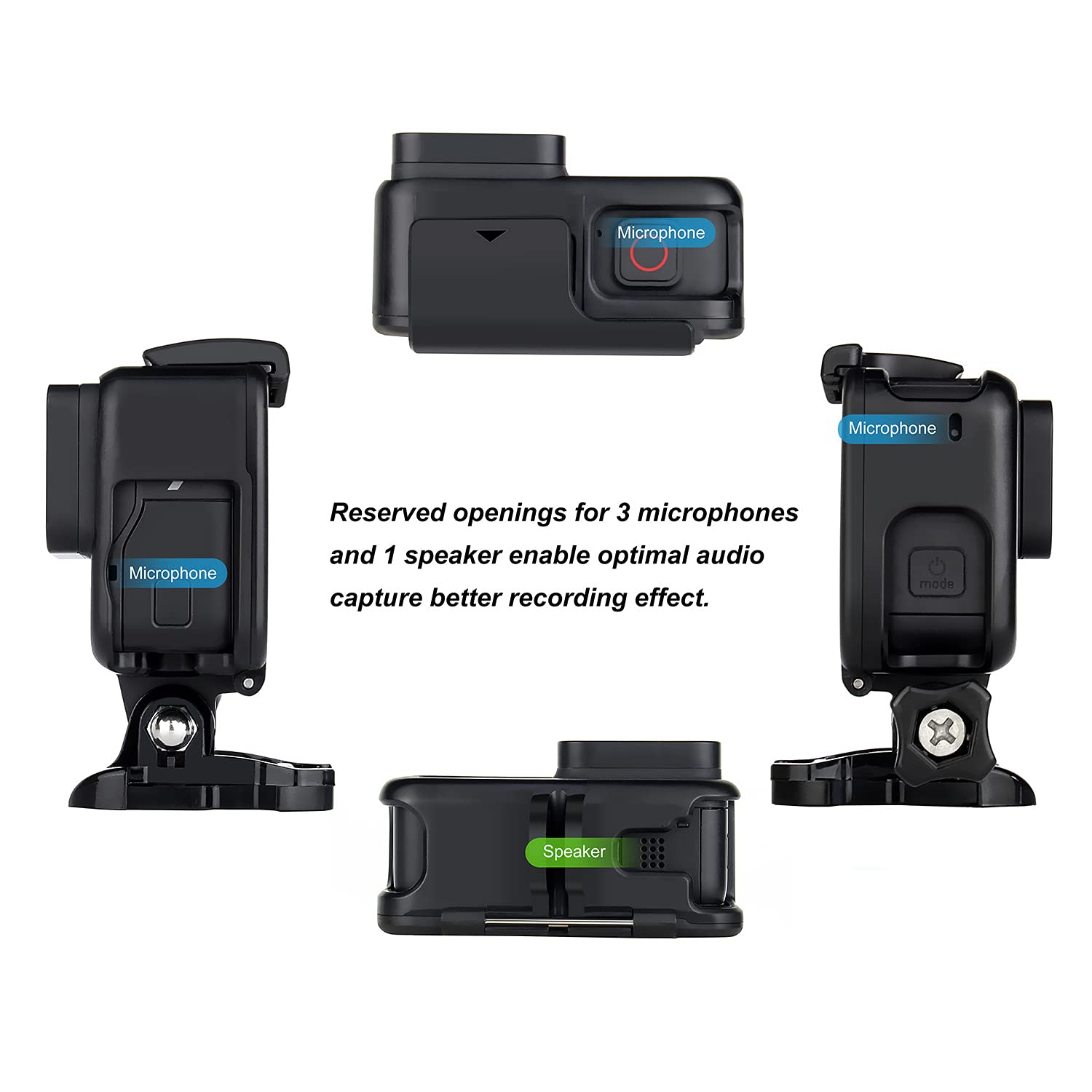 Etui do montażu ramy do GoPro HERO 7 6 5 z nasadką obiektywu adapter ochronny szkielet obudowa akcesoria do GoPro 5 6 7 czarny srebrny biały HERO 2018