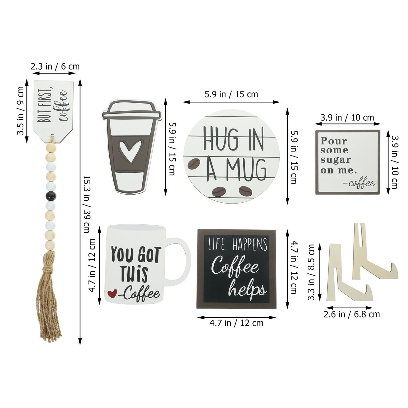 6 mini accessori per bar da caffè, cartello per caffè | FindTheDeal