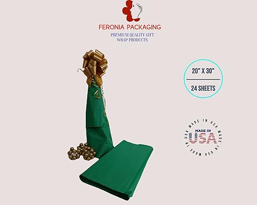 Miniatura 4 de Cuadrados de papel de seda verde esmeralda, 24 hojas a granel, papel de regalo premium y suministros de arte para cumpleaños, vacaciones o regalos