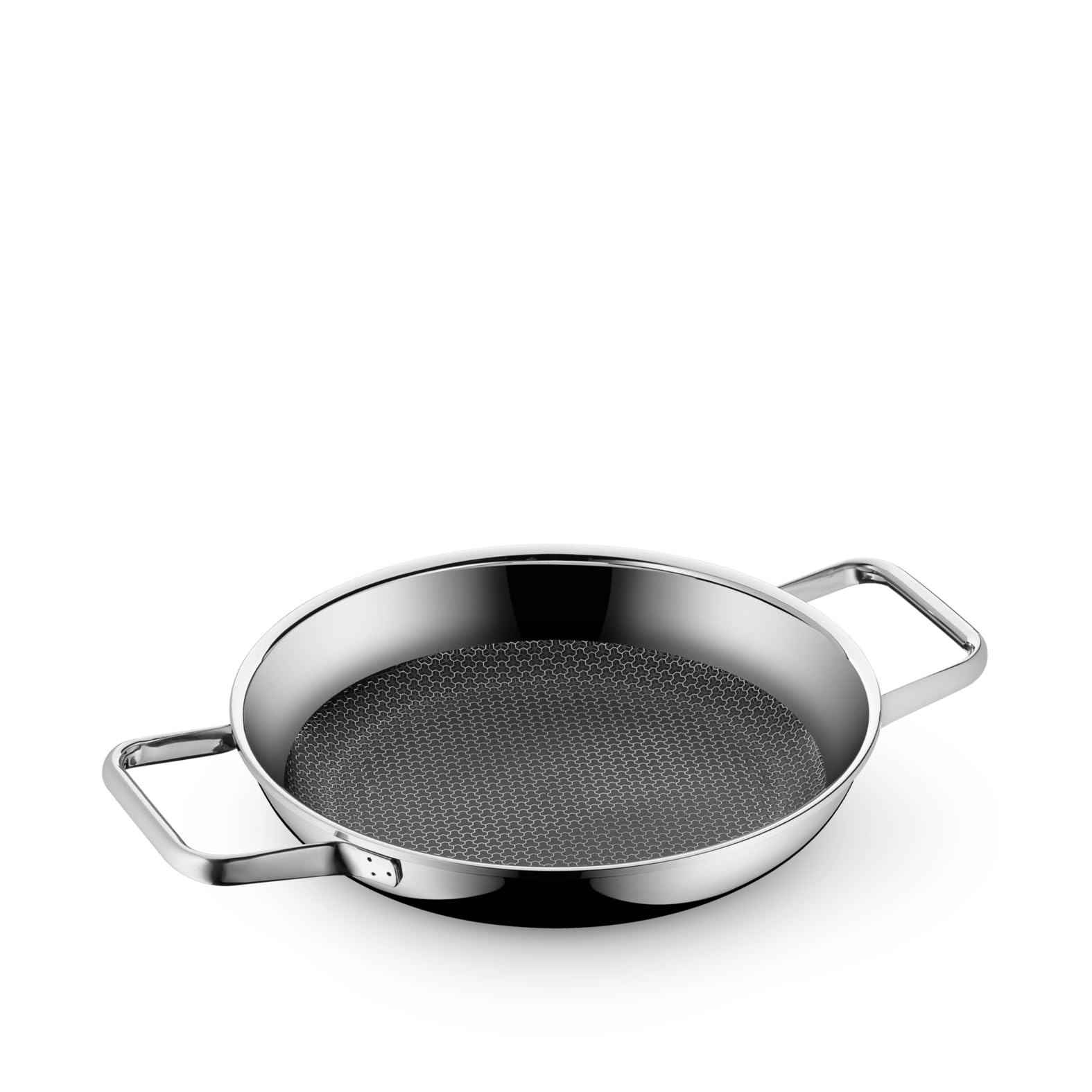 WMF Profi Resist Brat-/ Servierpfanne 24 cm Induktion, Mehrschichtmaterial beschichtet, Wabenstruktur, Edelstahlgriff, backofenfest