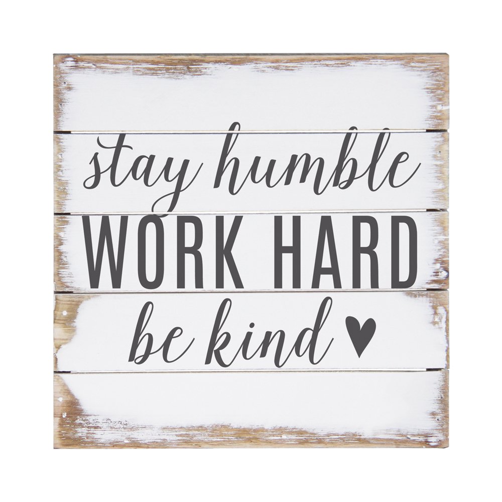 Sincere Surroundings PET10158 Work Hard 8 x 8, White