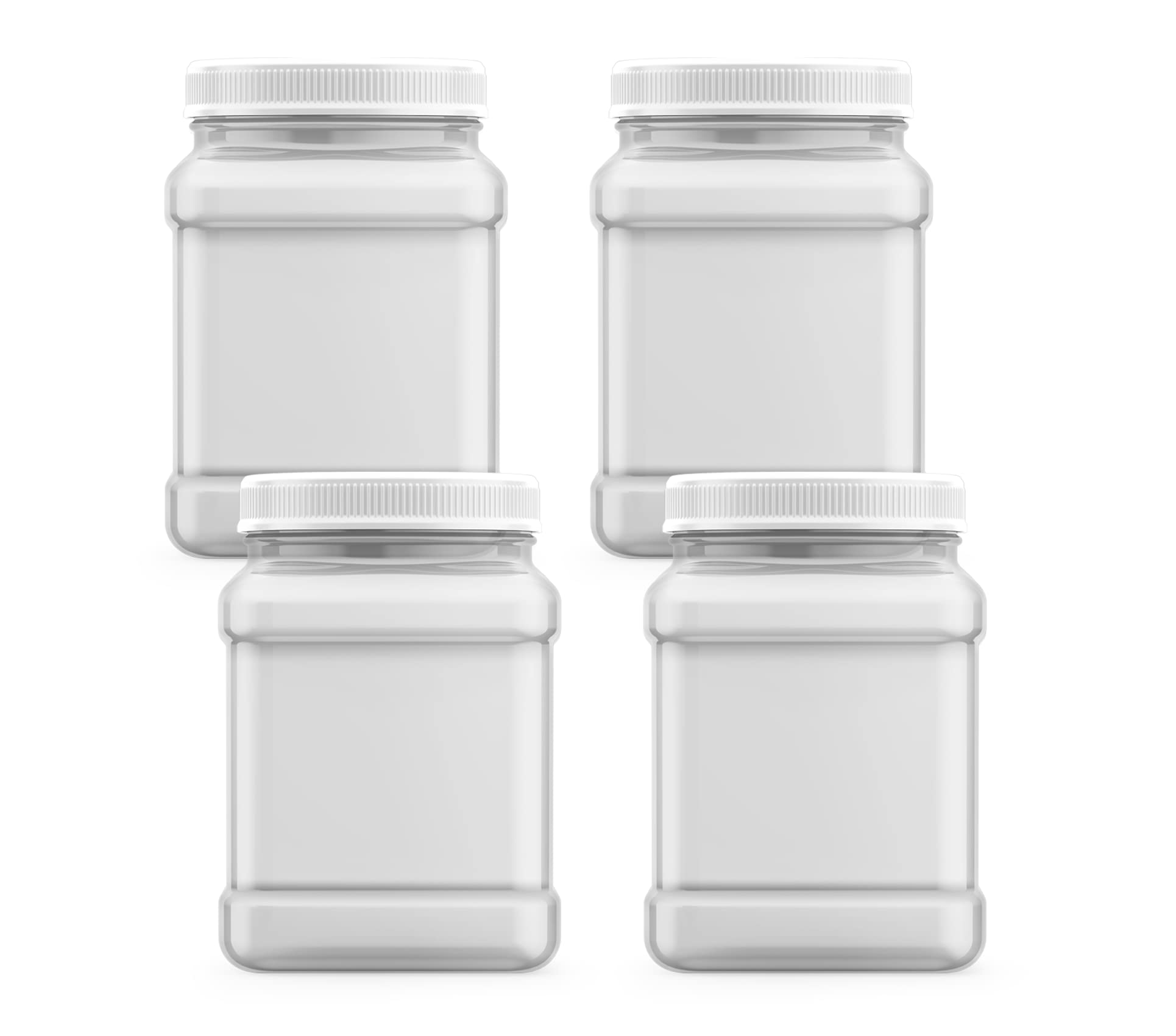 Amazon.com: Mountain West Company 64 fl oz Square Clear Jar with