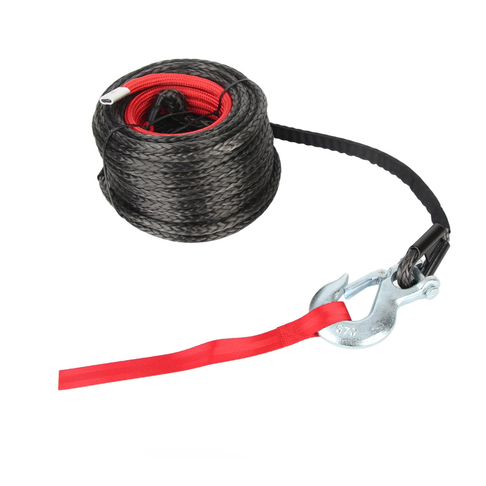 Generic Lina Holownicza, Odporny na Zużycie Zestaw Kabli do Wyciągarki Syntetycznej 18740 Funtów 10 Mm X 30 M do Obiektów Wleczonych na śniegu
