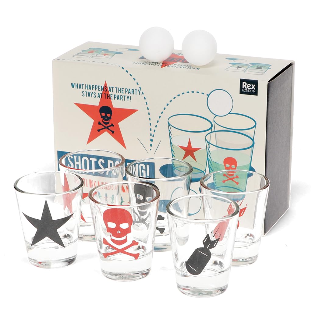 Rex London Clear Shots Pong Drinking Game
