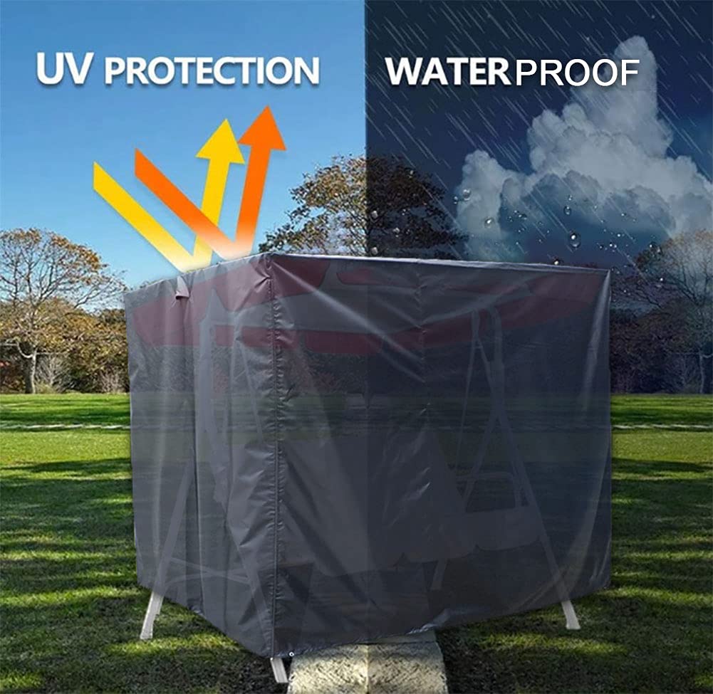 UCARE Outdoor Swing Covers Patio Garden Hammock Glider Cover Durable Waterproof UV Resistant Weather Protector Patio Furniture Cover (84.6x48.8x66.9inches/215x124x170cm)